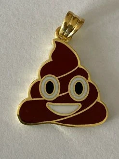 Poop Emoji Solid 925 Sterling Silver 14k Gold Plated 1" Pendant For Necklace 18 Poop Emoji Solid 925 Sterling Silver 14k Gold Plated 1" Pendant For Necklace -Harlem Bling Shop harlembling poop emoji solid 925 sterling silver 14k gold plated 1 pendant for necklace 24374.1664373912