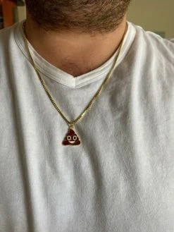 Poop Emoji Solid 925 Sterling Silver 14k Gold Plated 1" Pendant For Necklace 21 Poop Emoji Solid 925 Sterling Silver 14k Gold Plated 1" Pendant For Necklace -Harlem Bling Shop harlembling poop emoji solid 925 sterling silver 14k gold plated 1 pendant for necklace 25053.1664383838