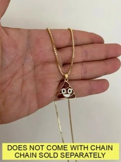 Poop Emoji Solid 925 Sterling Silver 14k Gold Plated 1" Pendant For Necklace 20 Poop Emoji Solid 925 Sterling Silver 14k Gold Plated 1" Pendant For Necklace -Harlem Bling Shop harlembling poop emoji solid 925 sterling silver 14k gold plated 1 pendant for necklace 77812.1664384883