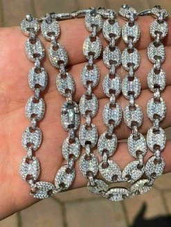 Puff Gucci Link Chain Out ICED Moissanite Pass Diamond Test 925 Silver 8mm Thick -Harlem Bling Shop harlembling puff gucci link chain out iced moissanite pass diamond test 925 silver 8mm thick 14642.1664382897