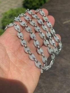 Puff Gucci Link Chain Out ICED Moissanite Pass Diamond Test 925 Silver 8mm Thick -Harlem Bling Shop harlembling puff gucci link chain out iced moissanite pass diamond test 925 silver 8mm thick 65693.1664388855
