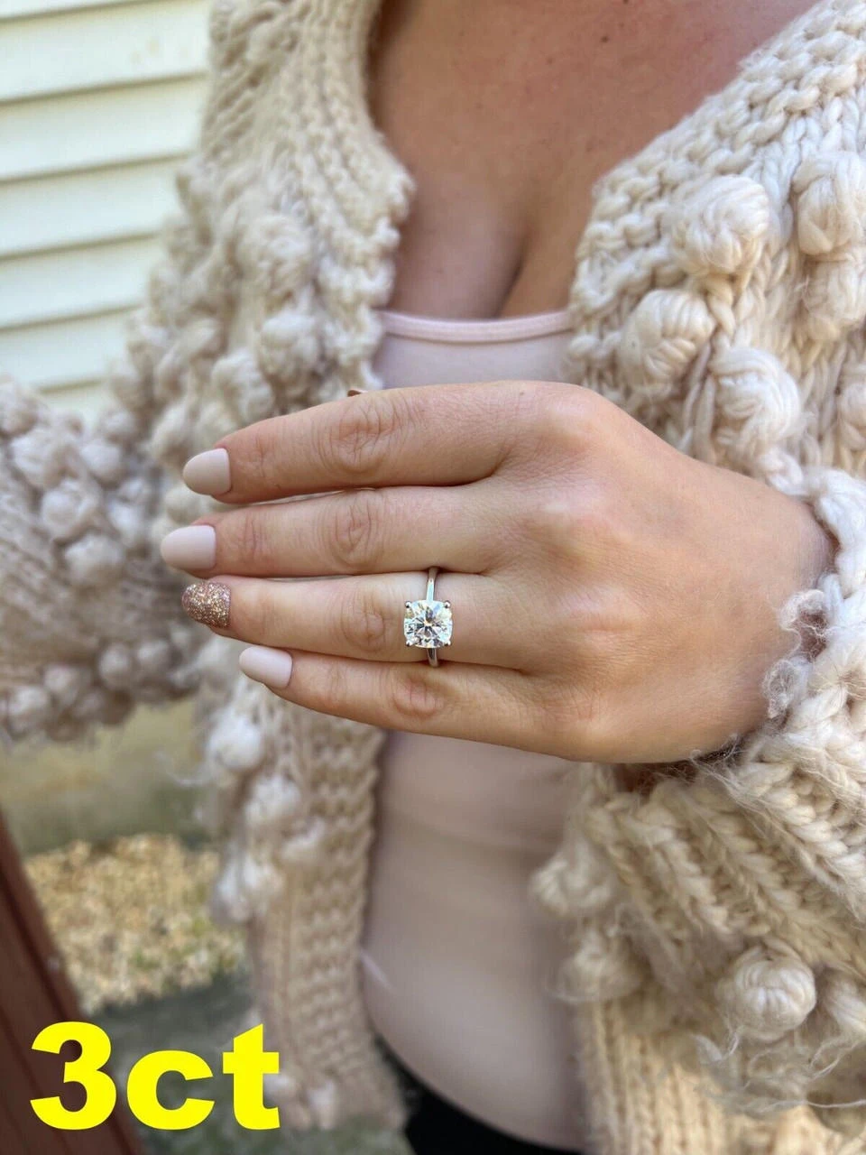 Real 1-3ct Real Moissanite Engagement Promise Ring Square Cushion Cut 925 Silver 11 Real 1-3ct Real Moissanite Engagement Promise Ring Square Cushion Cut 925 Silver - Image 9