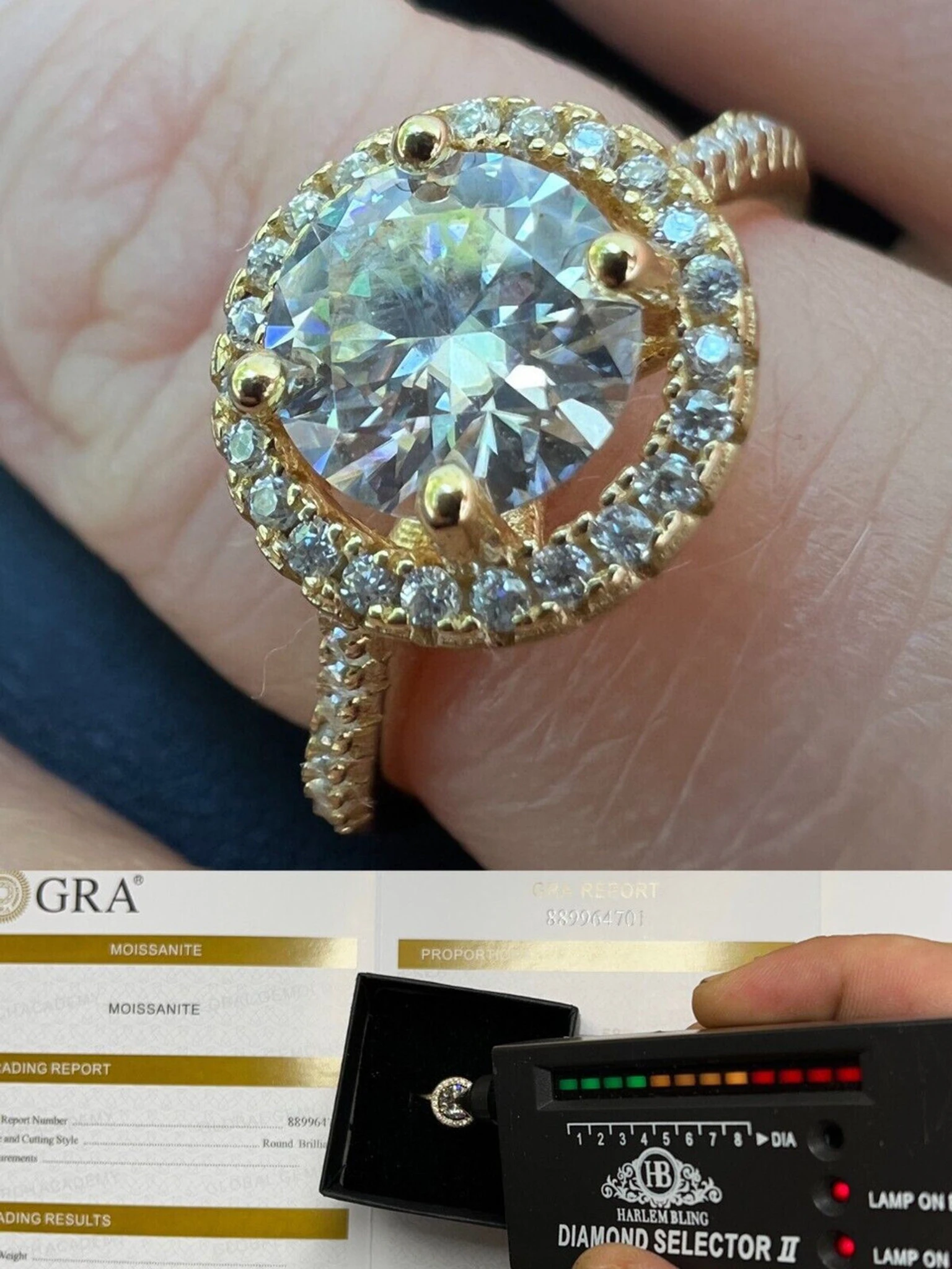 Real 1.2ct VVS D Moissanite Engagement Promise Ring 14k Gold Plated 925 Silver 3 Real 1.2ct VVS D Moissanite Engagement Promise Ring 14k Gold Plated 925 Silver