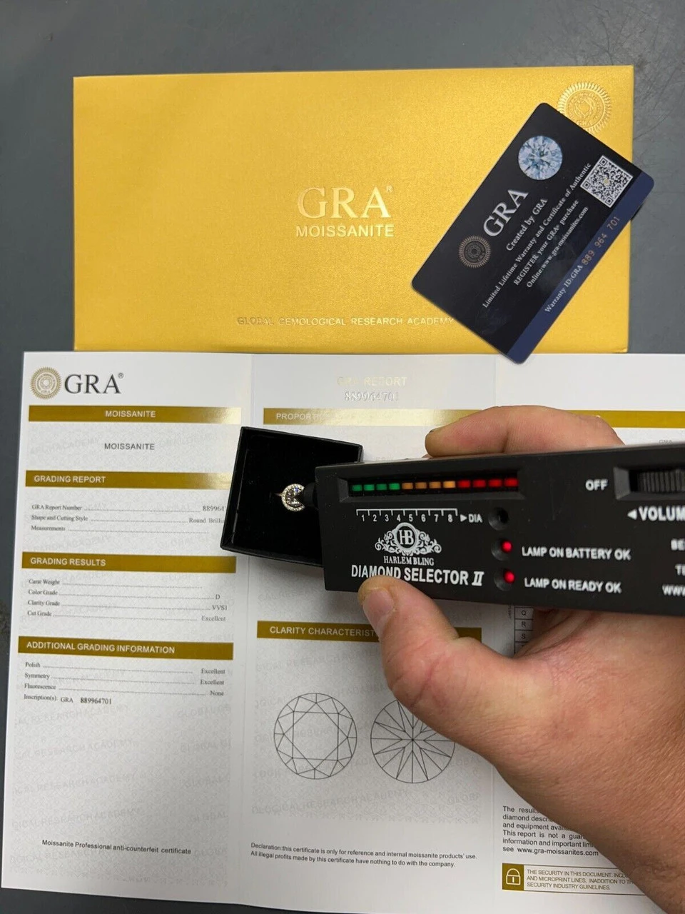 Real 1.2ct VVS D Moissanite Engagement Promise Ring 14k Gold Plated 925 Silver 6 Real 1.2ct VVS D Moissanite Engagement Promise Ring 14k Gold Plated 925 Silver - Image 4