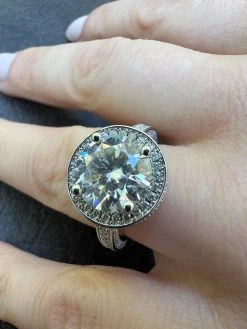 Real 1.7ct-4.7ct MOISSANITE Halo Engagement Promise Ring 925 Silver Diamond Test -Harlem Bling Shop harlembling real 1.7ct 4.7ct moissanite halo engagement promise ring 925 silver diamond test 50022.1664543923