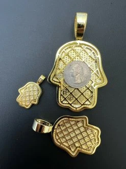 Real 14k Gold Vermeil 925 Silver God's Hand Hamsa Iced Diamond Pendant Necklace 23 Real 14k Gold Vermeil 925 Silver God's Hand Hamsa Iced Diamond Pendant Necklace -Harlem Bling Shop harlembling real 14k gold vermeil 925 silver gods hand hamsa iced diamond pendant necklace 07822.1664359116