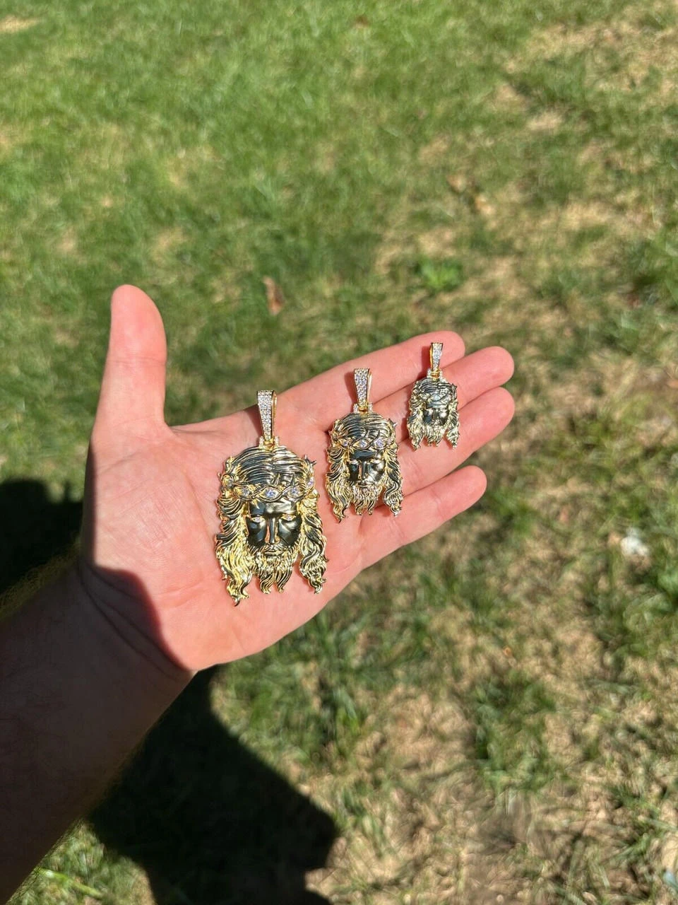 Real 14k Gold Vermeil 925 Silver MOISSANITE Jesus Piece Iced Pendant Necklace 20 Real 14k Gold Vermeil 925 Silver MOISSANITE Jesus Piece Iced Pendant Necklace - Image 18