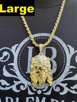Real 14k Gold Vermeil 925 Silver MOISSANITE Jesus Piece Iced Pendant Necklace 31 Real 14k Gold Vermeil 925 Silver MOISSANITE Jesus Piece Iced Pendant Necklace -Harlem Bling Shop harlembling real 14k gold vermeil 925 silver moissanite jesus piece iced pendant necklace 28799.1694828090