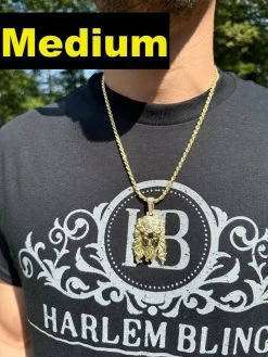 Real 14k Gold Vermeil 925 Silver MOISSANITE Jesus Piece Iced Pendant Necklace 33 Real 14k Gold Vermeil 925 Silver MOISSANITE Jesus Piece Iced Pendant Necklace -Harlem Bling Shop harlembling real 14k gold vermeil 925 silver moissanite jesus piece iced pendant necklace 33252.1694828388