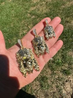 Real 14k Gold Vermeil 925 Silver MOISSANITE Jesus Piece Iced Pendant Necklace 23 Real 14k Gold Vermeil 925 Silver MOISSANITE Jesus Piece Iced Pendant Necklace -Harlem Bling Shop harlembling real 14k gold vermeil 925 silver moissanite jesus piece iced pendant necklace 45348.1694828159