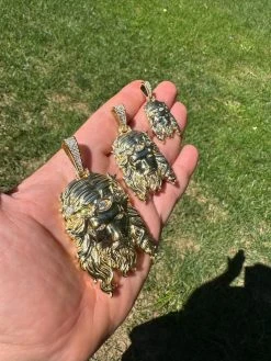 Real 14k Gold Vermeil 925 Silver MOISSANITE Jesus Piece Iced Pendant Necklace 28 Real 14k Gold Vermeil 925 Silver MOISSANITE Jesus Piece Iced Pendant Necklace -Harlem Bling Shop harlembling real 14k gold vermeil 925 silver moissanite jesus piece iced pendant necklace 56488.1694828404