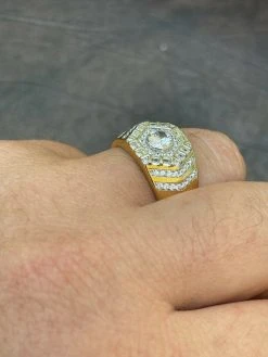 Real 14k Gold Vermeil 925 Silver Out Iced Diamond Hip Hop Solitaire Ring Men's 17 Real 14k Gold Vermeil 925 Silver Out Iced Diamond Hip Hop Solitaire Ring Men's -Harlem Bling Shop harlembling real 14k gold vermeil 925 silver out iced diamond hip hop solitaire ring mens 90707.1664389716