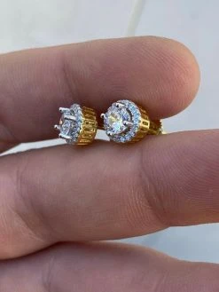 Real 14k Gold Vermeil Iced Diamond Hip Hop Earrings Studs MOISSANITE Mens Ladies 21 Real 14k Gold Vermeil Iced Diamond Hip Hop Earrings Studs MOISSANITE Mens Ladies -Harlem Bling Shop harlembling real 14k gold vermeil iced diamond hip hop earrings studs moissanite mens ladies 76327.1665669670