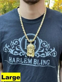 Real 14k Gold Vermeil Jesus Piece Pendant Baguette MOISSANITE Pass Diamond Test -Harlem Bling Shop harlembling real 14k gold vermeil jesus piece pendant baguette moissanite pass diamond test 52259.1664361539