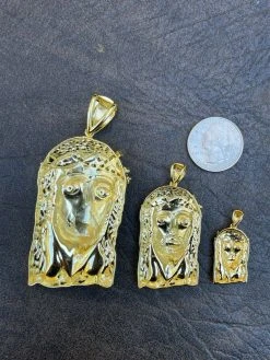 Real 14k Gold Vermeil Jesus Piece Pendant Baguette MOISSANITE Pass Diamond Test -Harlem Bling Shop harlembling real 14k gold vermeil jesus piece pendant baguette moissanite pass diamond test 84981.1664359875