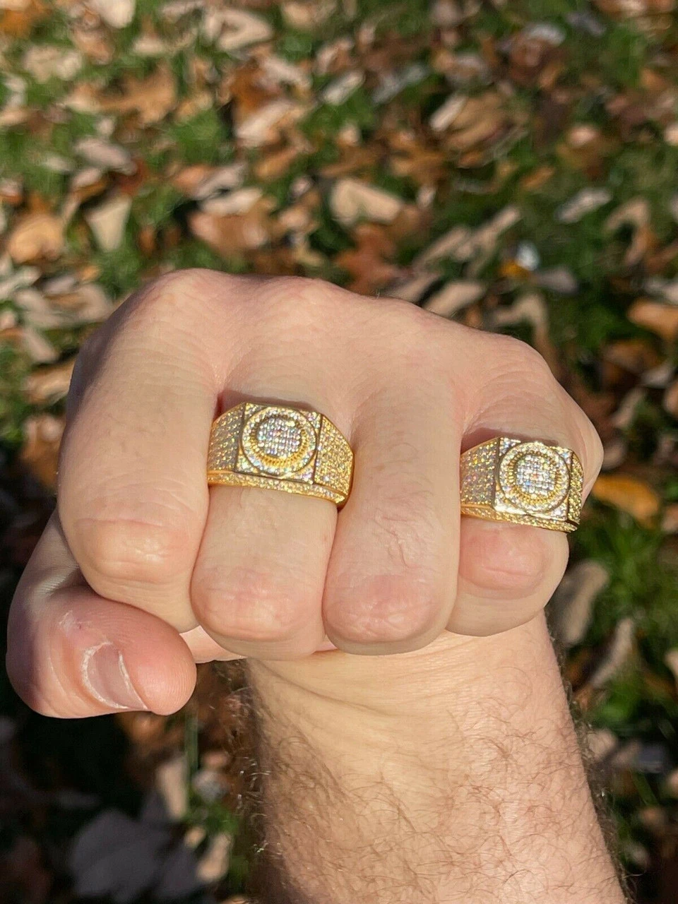 Real 14k Gold Vermeil Mens Hip Hop Iced MOISSANITE Ring - Passes Diamond Tester 9 Real 14k Gold Vermeil Mens Hip Hop Iced MOISSANITE Ring - Passes Diamond Tester - Image 7