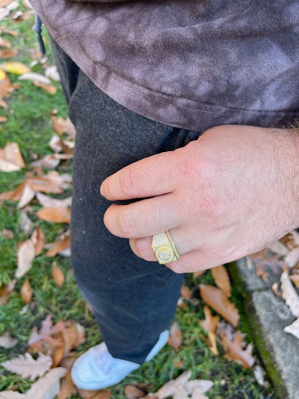 Real 14k Gold Vermeil Mens Hip Hop Iced MOISSANITE Ring - Passes Diamond Tester 8 Real 14k Gold Vermeil Mens Hip Hop Iced MOISSANITE Ring - Passes Diamond Tester - Image 6