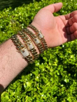 Real 14k Gold Vermeil Miami Cuban Bracelet Iced MOISSANITE Pass Diamond Tester 16 Real 14k Gold Vermeil Miami Cuban Bracelet Iced MOISSANITE Pass Diamond Tester -Harlem Bling Shop harlembling real 14k gold vermeil miami cuban bracelet iced moissanite pass diamond tester 39782.1664357752