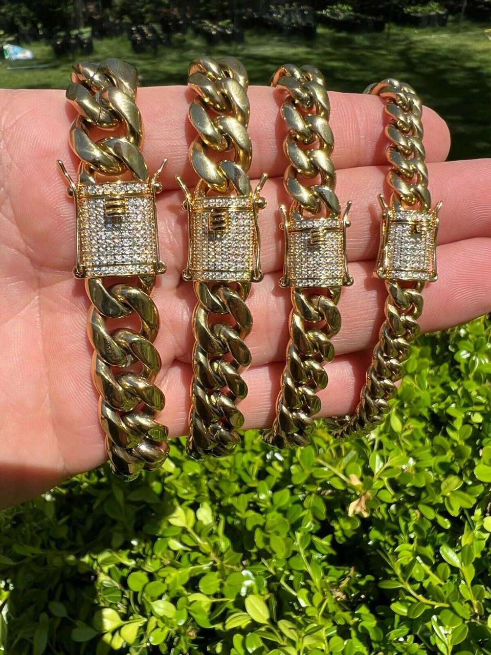Real 14k Gold Vermeil Miami Cuban Bracelet Iced MOISSANITE Pass Diamond Tester 14 Real 14k Gold Vermeil Miami Cuban Bracelet Iced MOISSANITE Pass Diamond Tester - Image 12