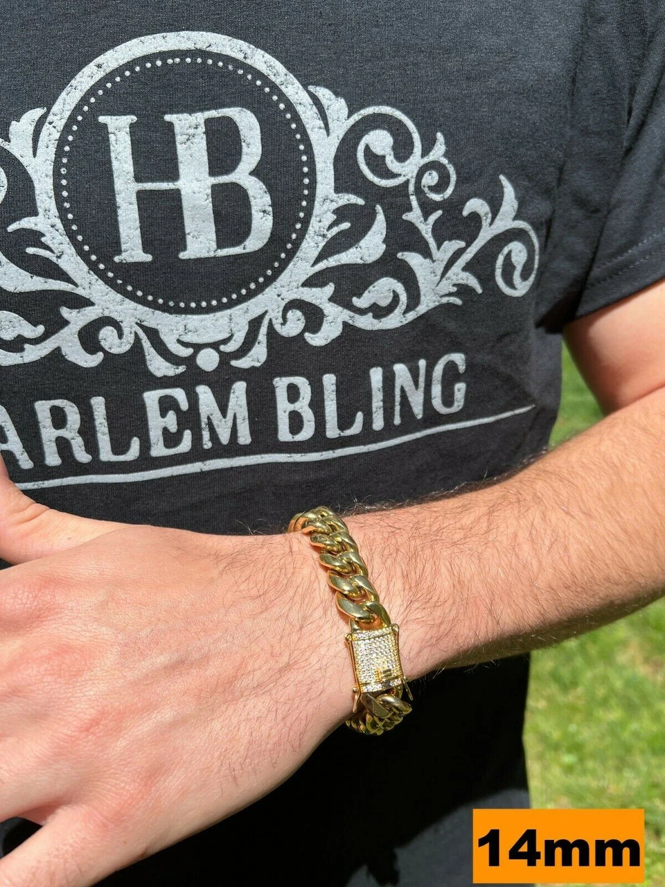 Real 14k Gold Vermeil Miami Cuban Bracelet Iced MOISSANITE Pass Diamond Tester 6 Real 14k Gold Vermeil Miami Cuban Bracelet Iced MOISSANITE Pass Diamond Tester - Image 4