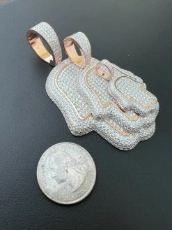 Real 14k Rose Gold Over 925 Silver Hamsa Hand Out Iced Diamond Pendant Necklace 23 Real 14k Rose Gold Over 925 Silver Hamsa Hand Out Iced Diamond Pendant Necklace -Harlem Bling Shop harlembling real 14k rose gold over 925 silver hamsa hand out iced diamond pendant necklace 05898.1664360059