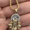 Real 14k Yellow Gold Over 925 Silver Virgin Mary Pendant Iced Hip Hop Men Ladies 2 Real 14k Yellow Gold Over 925 Silver Virgin Mary Pendant Iced Hip Hop Men Ladies -Harlem Bling Shop harlembling real 14k yellow gold over 925 silver virgin mary pendant iced hip hop men ladies 23342.1664383098