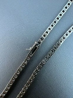 REAL 3mm Black MOISSANITE Tennis Chain Necklace - Passes Diamond Tester 14-24" 20 REAL 3mm Black MOISSANITE Tennis Chain Necklace - Passes Diamond Tester 14-24" -Harlem Bling Shop harlembling real 3mm black moissanite tennis chain necklace passes diamond tester 14 24 25245.1664361064