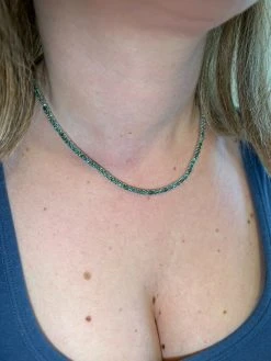 REAL 3mm Blue Green MOISSANITE Tennis Chain Necklace - Pass Diamond Test 14-24" 23 REAL 3mm Blue Green MOISSANITE Tennis Chain Necklace - Pass Diamond Test 14-24" -Harlem Bling Shop harlembling real 3mm blue green moissanite tennis chain necklace pass diamond test 14 24 47774.1664356753