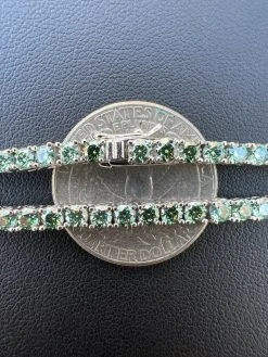 REAL 3mm Blue Green MOISSANITE Tennis Chain Necklace - Pass Diamond Test 14-24" 17 REAL 3mm Blue Green MOISSANITE Tennis Chain Necklace - Pass Diamond Test 14-24" -Harlem Bling Shop harlembling real 3mm blue green moissanite tennis chain necklace pass diamond test 14 24 75316.1664361850