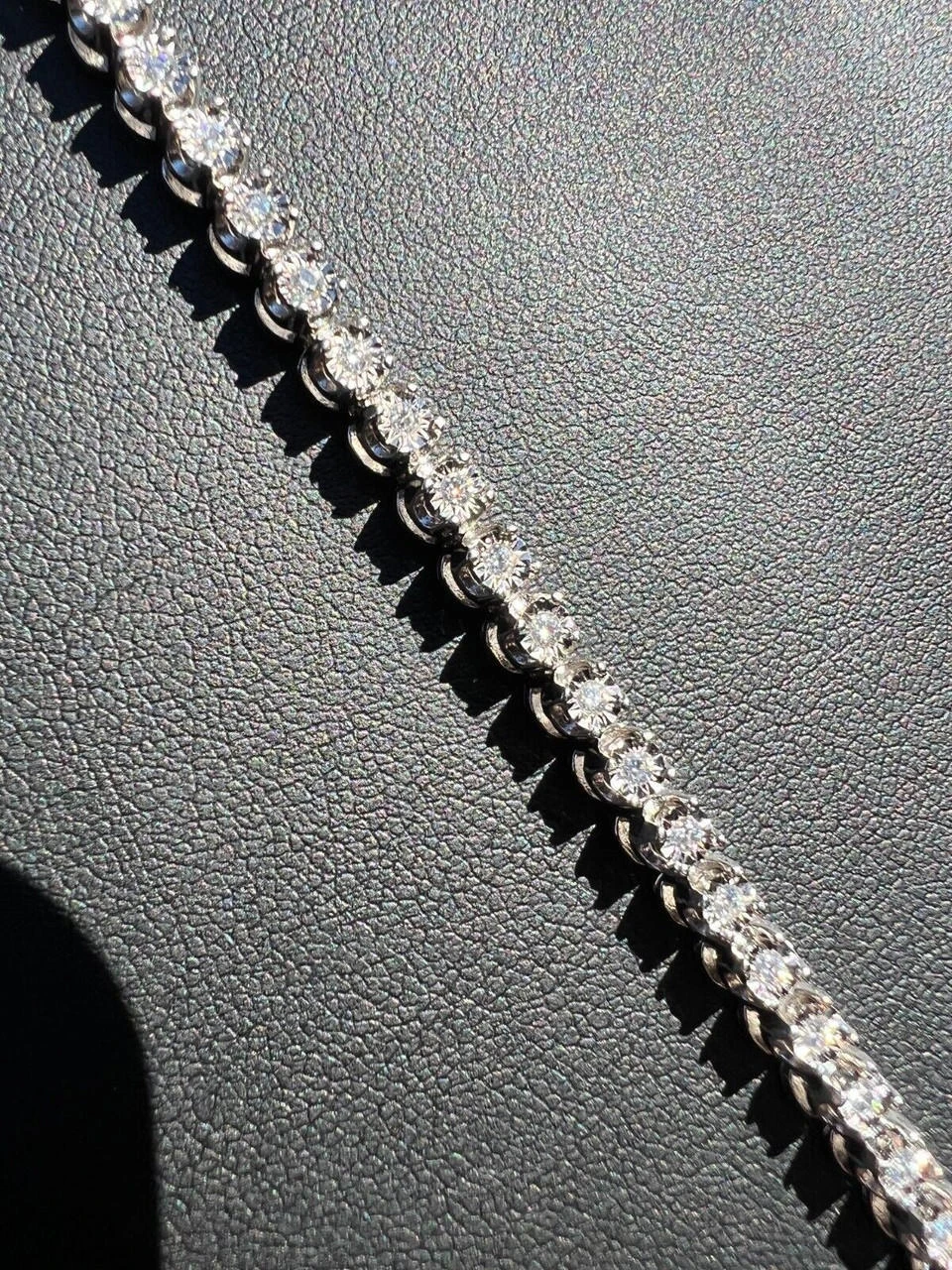 Real 3mm MOISSANITE Illusion Miracle Set Tennis Bracelet In 925 Silver 6-8.5" 11 Real 3mm MOISSANITE Illusion Miracle Set Tennis Bracelet In 925 Silver 6-8.5" - Image 9