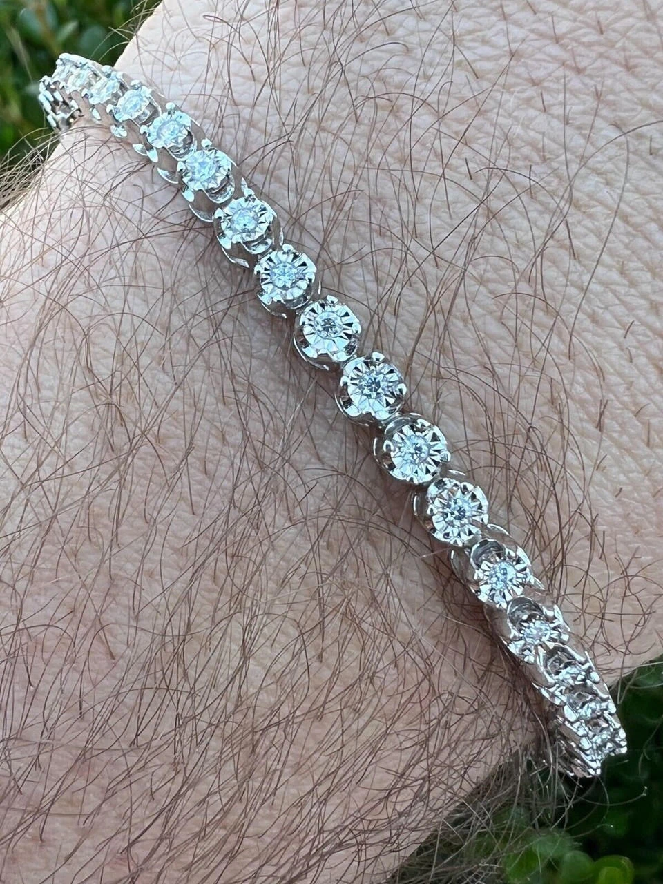 Real 3mm MOISSANITE Illusion Miracle Set Tennis Bracelet In 925 Silver 6-8.5" 20 Real 3mm MOISSANITE Illusion Miracle Set Tennis Bracelet In 925 Silver 6-8.5" - Image 18
