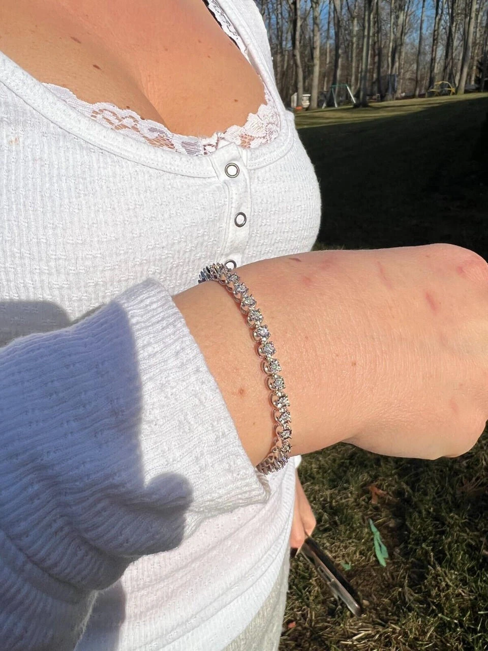 Real 3mm MOISSANITE Illusion Miracle Set Tennis Bracelet In 925 Silver 6-8.5" 10 Real 3mm MOISSANITE Illusion Miracle Set Tennis Bracelet In 925 Silver 6-8.5" - Image 8