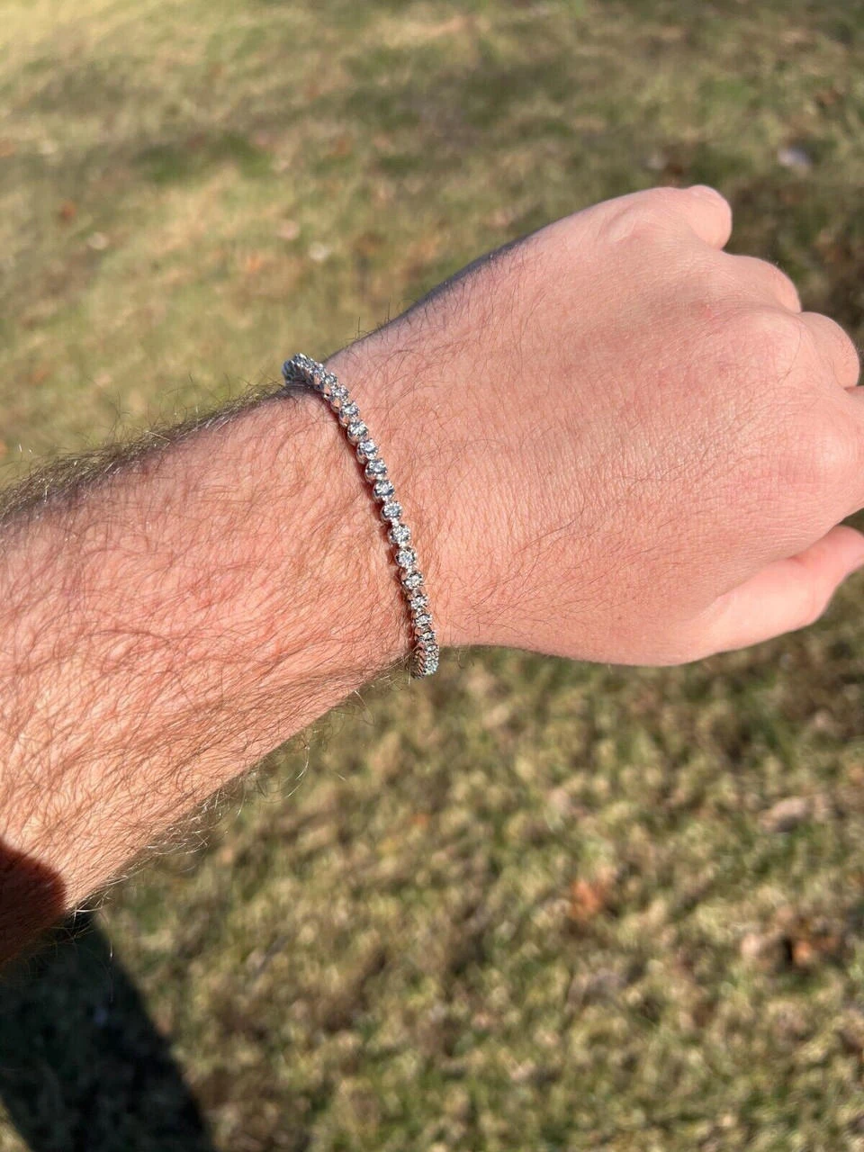 Real 3mm MOISSANITE Illusion Miracle Set Tennis Bracelet In 925 Silver 6-8.5" 8 Real 3mm MOISSANITE Illusion Miracle Set Tennis Bracelet In 925 Silver 6-8.5" - Image 6