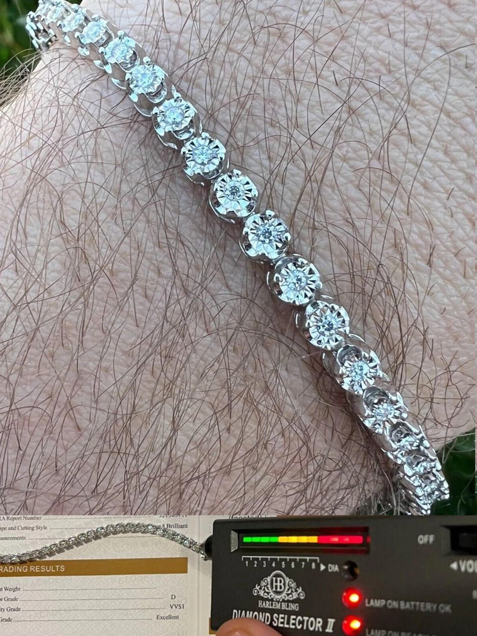 Real 3mm MOISSANITE Illusion Miracle Set Tennis Bracelet In 925 Silver 6-8.5" 3 Real 3mm MOISSANITE Illusion Miracle Set Tennis Bracelet In 925 Silver 6-8.5"