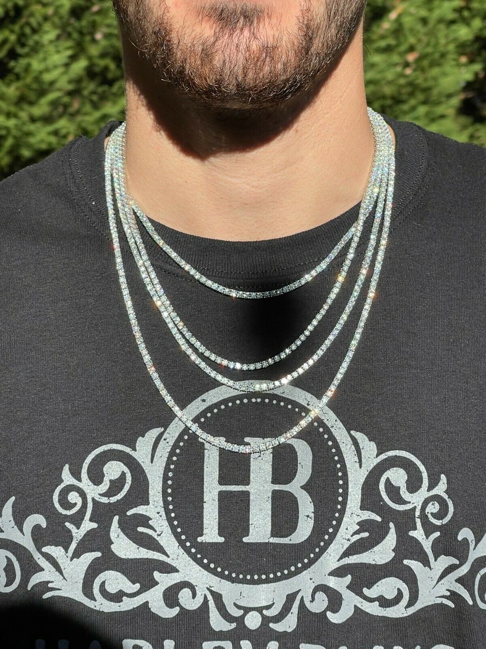 REAL 3mm MOISSANITE Tennis Chain Necklace - VVS D Color - Passes Diamond Tester 13 REAL 3mm MOISSANITE Tennis Chain Necklace - VVS D Color - Passes Diamond Tester - Image 11