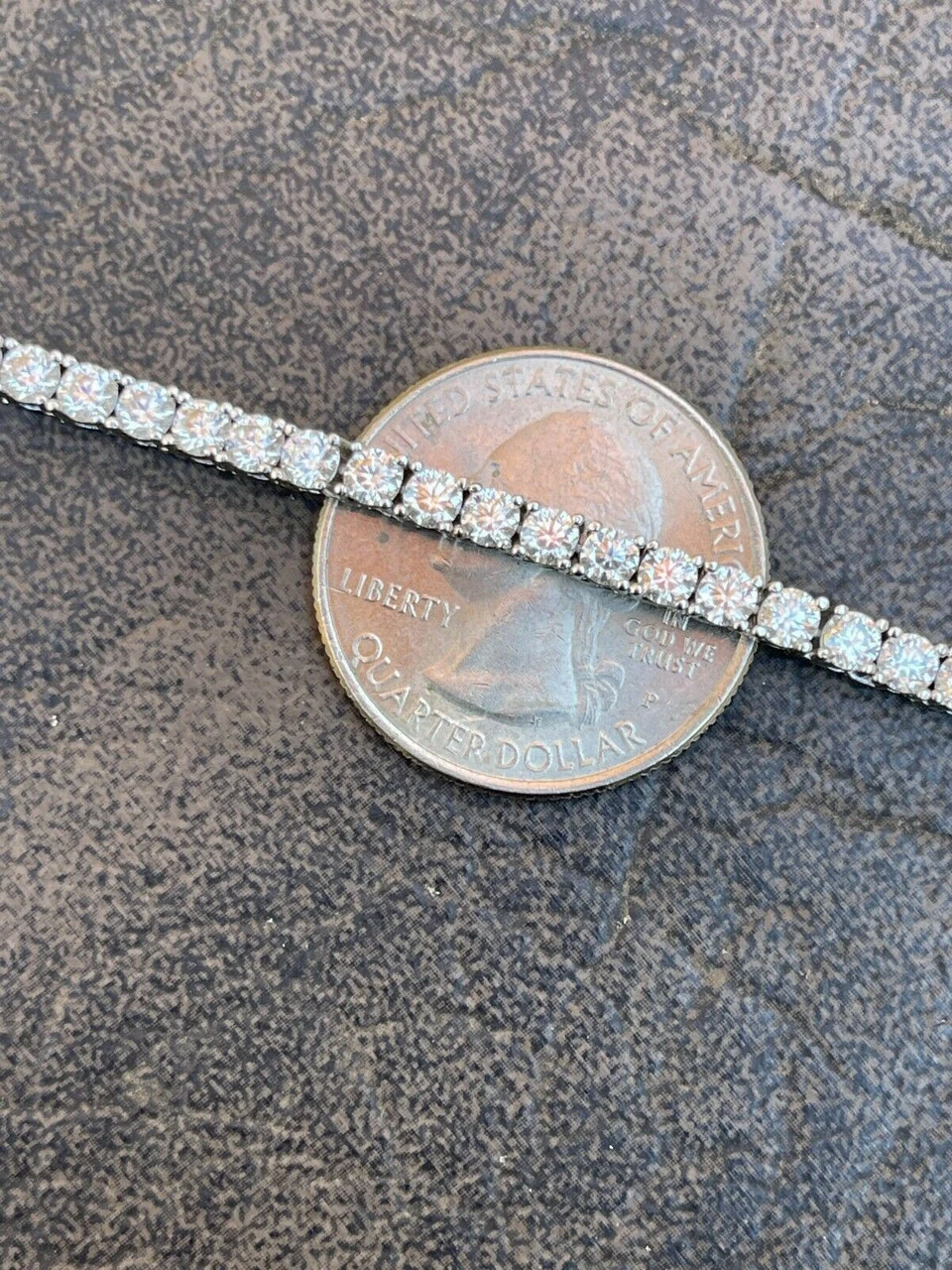 REAL 3mm MOISSANITE Tennis Chain Necklace - VVS D Color - Passes Diamond Tester 8 REAL 3mm MOISSANITE Tennis Chain Necklace - VVS D Color - Passes Diamond Tester - Image 6