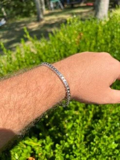 Real 5mm Franco Chain Necklace Bracelet Solid 925 Silver Iced MOISSANITE Clasp 22 Real 5mm Franco Chain Necklace Bracelet Solid 925 Silver Iced MOISSANITE Clasp -Harlem Bling Shop harlembling real 5mm franco chain necklace bracelet solid 925 silver iced moissanite clasp 94214.1664302602