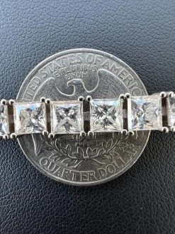 REAL 5mm MOISSANITE Princess Cut Square Tennis Bracelet Passes Diamond Tester 32 REAL 5mm MOISSANITE Princess Cut Square Tennis Bracelet Passes Diamond Tester -Harlem Bling Shop harlembling real 5mm moissanite princess cut square tennis bracelet passes diamond tester 36201.1675447072