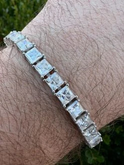 REAL 5mm MOISSANITE Princess Cut Square Tennis Bracelet Passes Diamond Tester 24 REAL 5mm MOISSANITE Princess Cut Square Tennis Bracelet Passes Diamond Tester -Harlem Bling Shop harlembling real 5mm moissanite princess cut square tennis bracelet passes diamond tester 65022.1675447354