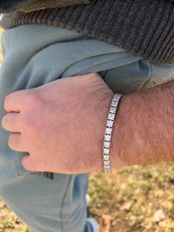 REAL 5mm MOISSANITE Princess Cut Square Tennis Bracelet Passes Diamond Tester 33 REAL 5mm MOISSANITE Princess Cut Square Tennis Bracelet Passes Diamond Tester -Harlem Bling Shop harlembling real 5mm moissanite princess cut square tennis bracelet passes diamond tester 87603.1675447365