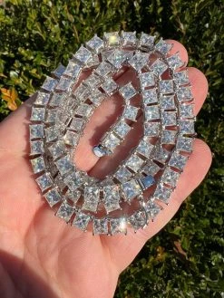 REAL 5mm MOISSANITE Princess Cut Square Tennis Chain Necklace Pass Diamond Tester 23 REAL 5mm MOISSANITE Princess Cut Square Tennis Chain Necklace Pass Diamond Tester -Harlem Bling Shop harlembling real 5mm moissanite princess cut square tennis chain necklace pass diamond tester 58418.1675447147