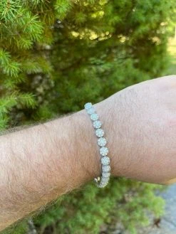 Real 9.5CT MOISSANITE 925 Silver Mens Iced Flooded Out Cluster Tennis Bracelet 17 Real 9.5CT MOISSANITE 925 Silver Mens Iced Flooded Out Cluster Tennis Bracelet -Harlem Bling Shop harlembling real 9.5ct moissanite 925 silver mens iced flooded out cluster tennis bracelet 55335.1664355486