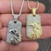Real 925 Silver / 14k Gold Plated American Bald Eagle Bird Pendant Necklace Iced -Harlem Bling Shop harlembling real 925 silver 14k gold plated american bald eagle bird pendant necklace iced 20867.1664300382