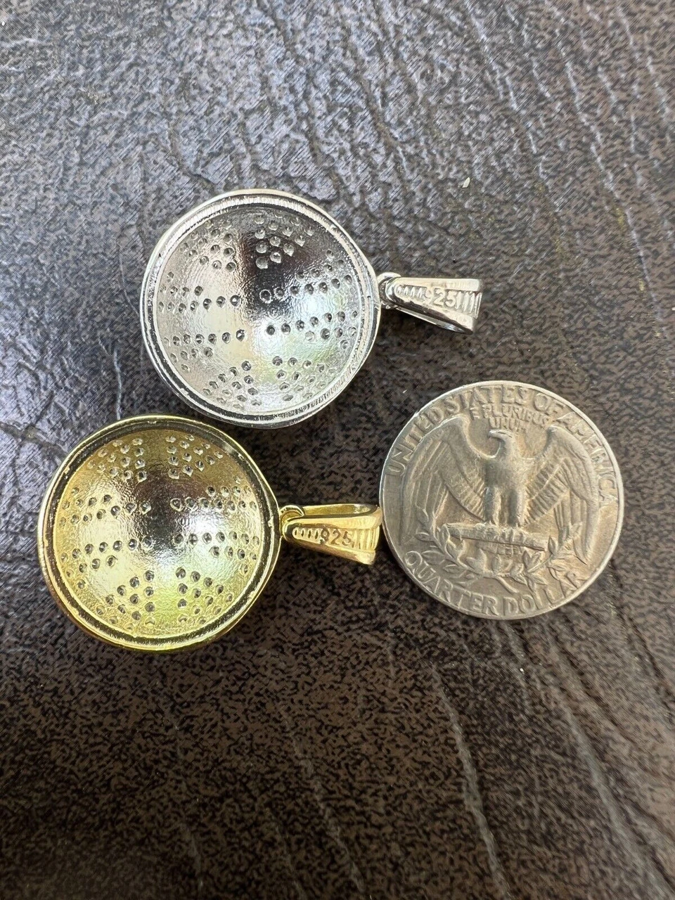 Real 925 Silver / 14k Gold Plated Basketball Pendant Necklace Mens Ladies Iced 9 Real 925 Silver / 14k Gold Plated Basketball Pendant Necklace Mens Ladies Iced - Image 7