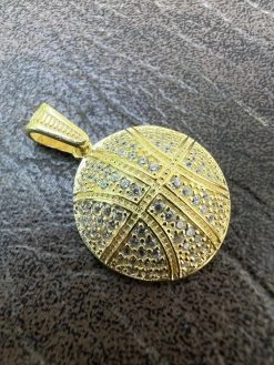 Real 925 Silver / 14k Gold Plated Basketball Pendant Necklace Mens Ladies Iced 15 Real 925 Silver / 14k Gold Plated Basketball Pendant Necklace Mens Ladies Iced -Harlem Bling Shop harlembling real 925 silver 14k gold plated basketball pendant necklace mens ladies iced 24478.1664301718