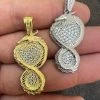 Real 925 Silver / 14k Gold Plated Dragon Infinite Flame Pendant Necklace Iced 2 Real 925 Silver / 14k Gold Plated Dragon Infinite Flame Pendant Necklace Iced -Harlem Bling Shop harlembling real 925 silver 14k gold plated dragon infinite flame pendant necklace iced 76442.1664359194