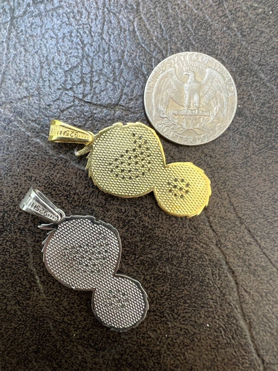 Real 925 Silver / 14k Gold Plated Dragon Infinite Flame Pendant Necklace Iced 14 Real 925 Silver / 14k Gold Plated Dragon Infinite Flame Pendant Necklace Iced - Image 12