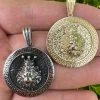 Real 925 Silver / 14k Gold Plated Lion King Of Jungle Medallion Pendant Necklace 2 Real 925 Silver / 14k Gold Plated Lion King Of Jungle Medallion Pendant Necklace -Harlem Bling Shop harlembling real 925 silver 14k gold plated lion king of jungle medallion pendant necklace 51547.1684271249