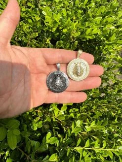 Real 925 Silver / 14k Gold Plated Lion King Of Jungle Medallion Pendant Necklace -Harlem Bling Shop harlembling real 925 silver 14k gold plated lion king of jungle medallion pendant necklace 72956.1684271176