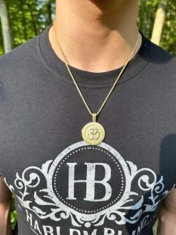 Real 925 Silver / 14k Gold Plated Ohn Hindu Om Big 1" Medallion Pendant Necklace 25 Real 925 Silver / 14k Gold Plated Ohn Hindu Om Big 1" Medallion Pendant Necklace -Harlem Bling Shop harlembling real 925 silver 14k gold plated ohn hindu om big 1 medallion pendant necklace 90712.1684271295
